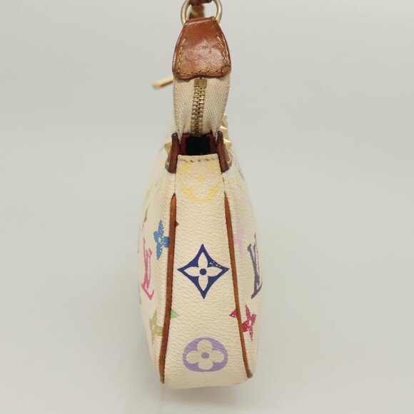 LOUIS VUITTON Monogram Multicolor Pochette Pouch White M92649 LV Auth 135545 - Picture 4 of 16